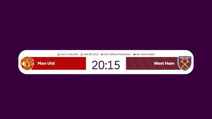 Live Streaming MU vs West Ham Liga Inggris 11 Mei 2025 Pukul 20:15 WIB