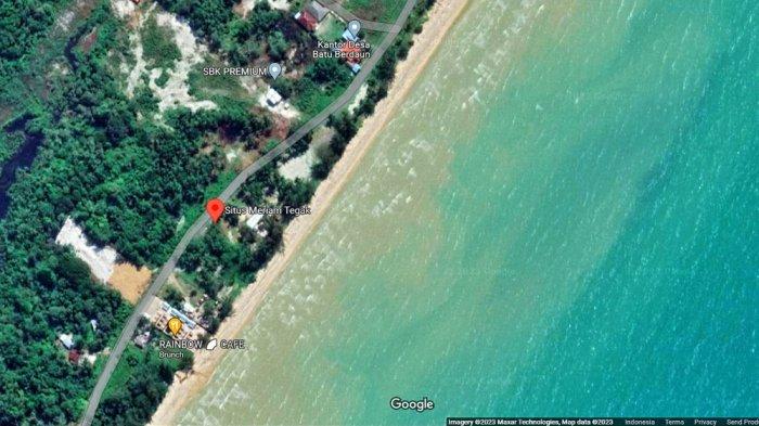 Lokasi Meriam Tegak, Cagar Budaya, Warisan Budaya Tak Benda, di Desa Batu Berdaun, Kecamatan Singkep, Kabupaten Lingga, Kepri.