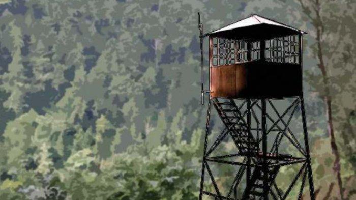 Menara pengawas yang memiliki ketinggian 1.456 meter