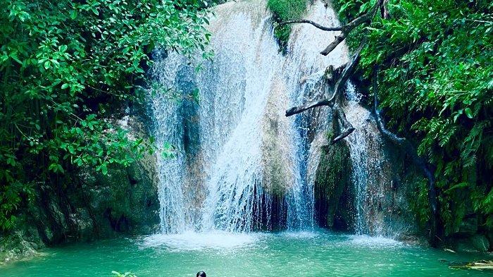 Suasana wisata air hidden gem di Kedung Pengilon, Padukuhan Petung, Kalurahan Bangunjiwo, Kapanewon Kasihan, Kabupaten Bantul, Rabu (22/1/2025).