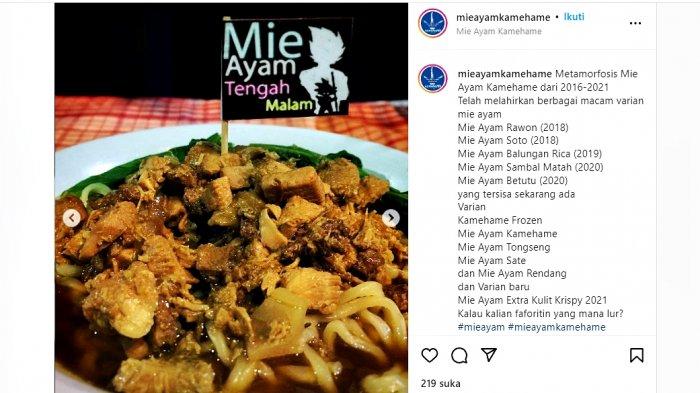 Mie Ayam Kamehame dan menu-menu barunya