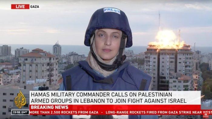 Momen Rudal Israel Hantam Gedung Tinggi di Gaza, Terekam Wartawan saat Laporan Live