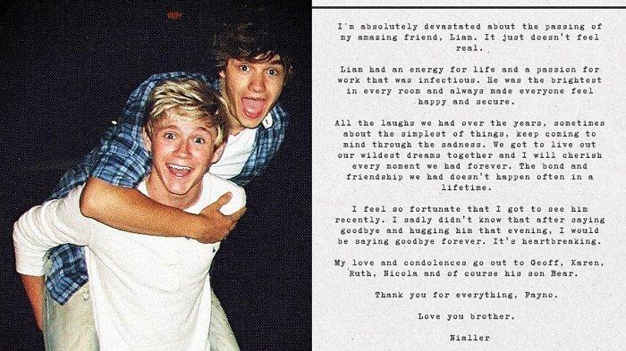 Niall Horan Akhirnya Unggah Salam Terakhir untuk Liam Payne: Thank you for everything, Payno