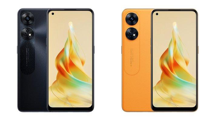 Oppo Reno8 T 4G Midnight Black dan Sunset Orange
