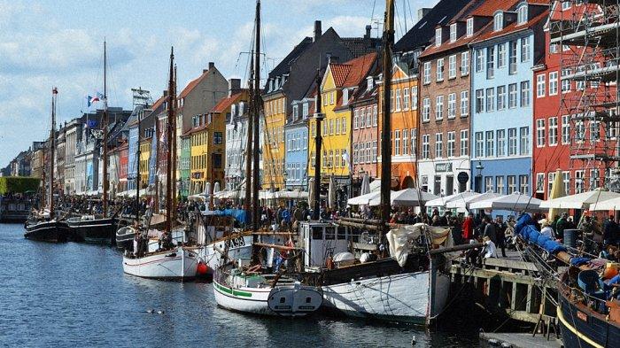 Pemandangan Nyhavn, Copenhagen, Denmark