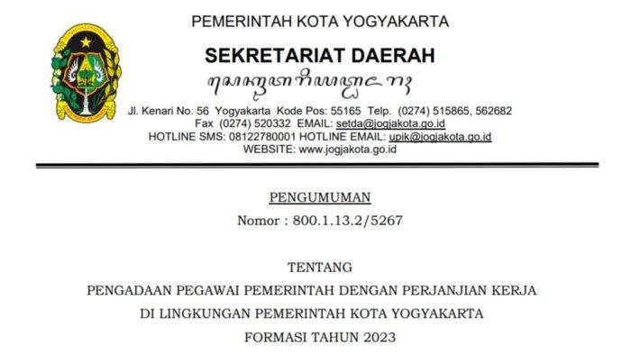 Pengumuman Pengadaan PPPK DIY 2023: Link, Syarat dan Ketentuan, Dokumen