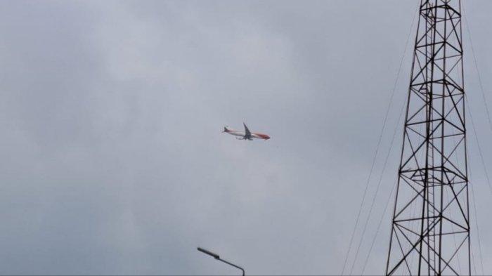 Presiden Kepresidenan terpantau di langit Yogyakarta, Sabtu (8/7/2023).