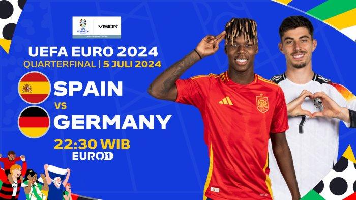SIARAN LANGSUNG Euro 2024 Spanyol vs Jerman Pukul 23:00 WIB Live Streaming di RCTI+ Vision+