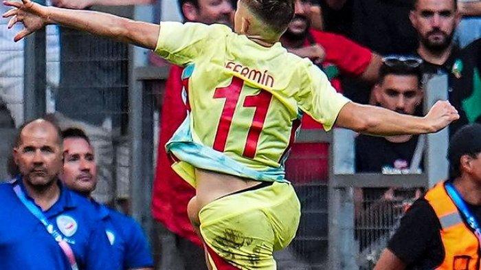 Selebrasi Fermin Lopez di Olimpiade Paris 2024