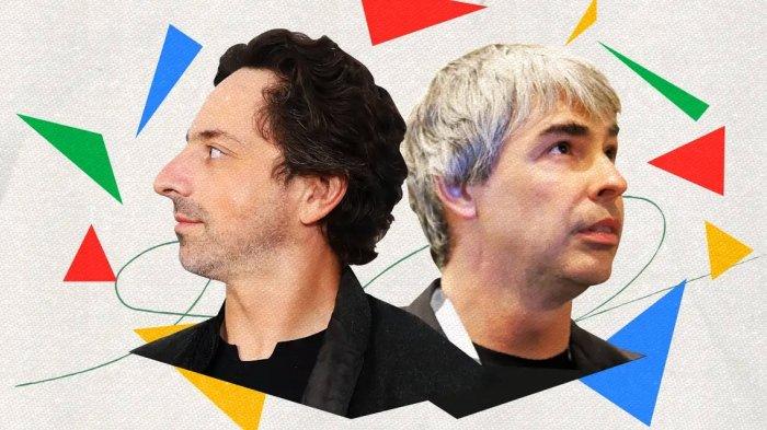 Sergey Mikhailovich Brin (Sergey Brin) dan Lawrence Edward Page (Larry Page), pendiri Google.
