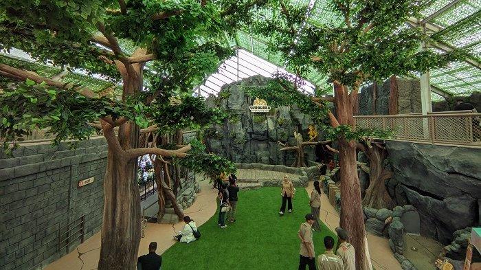 ZONA BARU: Area ruang terbuka yang dirancang sedemikian rupa di zona terbaru yang dikembangkan oleh Suraloka Zoo di Kaliurang, Sleman, Selasa (01/04/2025).