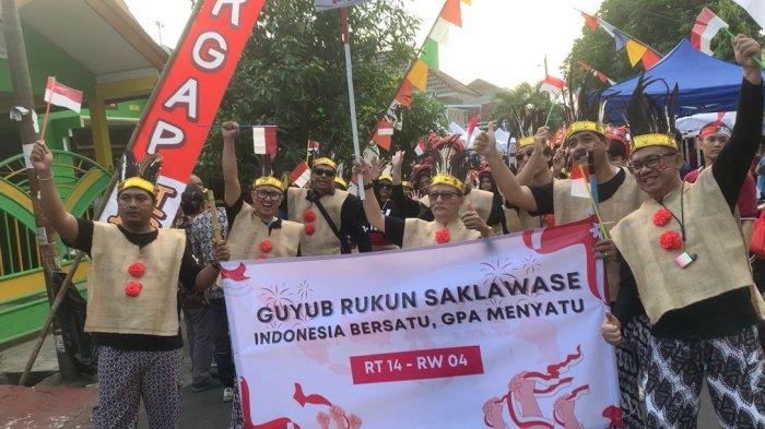 Acara jalan sehat yang digelar di perumahan Griya Purwo Asri (GPA), Purwomartani, Kalasan, Sleman, Minggu 11 Agustus 2024