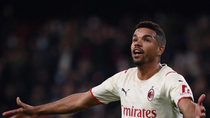 Junior Messias merayakan gol di Liga Italia Serie A antara Genoa vs AC Milan pada 01 Desember 2021 di stadion Luigi-Ferraris di Genoa.