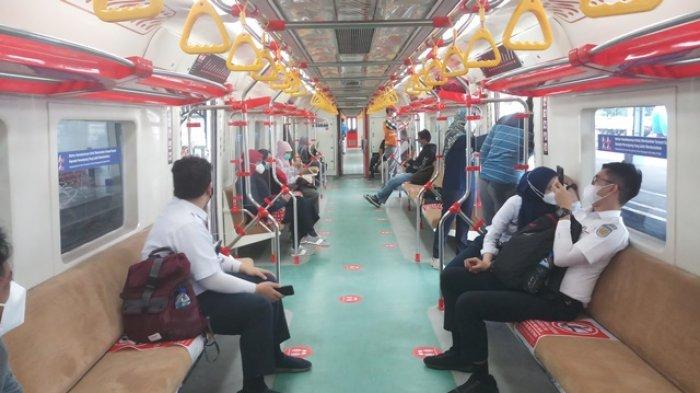 Suasana uji coba KRL Jogja-Solo dari Stasiun Yogyakarta ke Stasiun Solo Balapan, Rabu (20/01/2021)