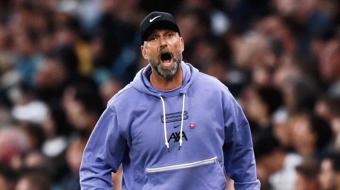 Pelatih Liverpool Juergen Klopp di laga melawan Tottenham Hotspur