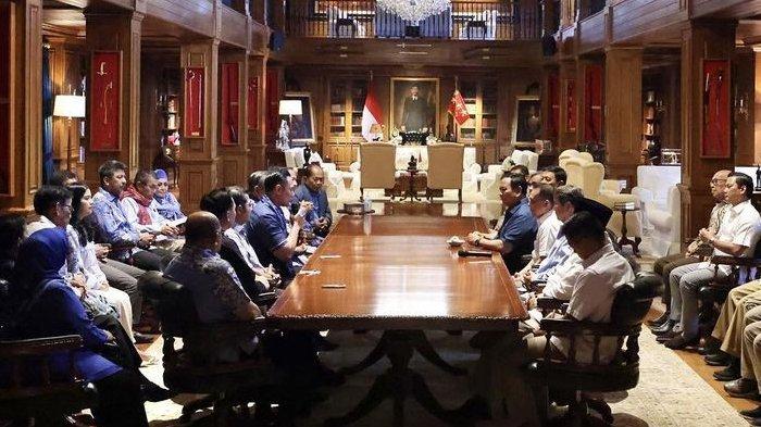 Pertemuan elite Demokrat dengan Koalisi Indonesia Maju di Hambalang Bogor Minggu (17/9/2023) terkait dukungan kepada Capres Prabowo Subianto di Pilpres
