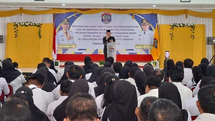 550 PPPK Dilantik, Wali Kota Tarakan Imbau Bekerja dengan Serius dan Jaga Citra Pemerintah