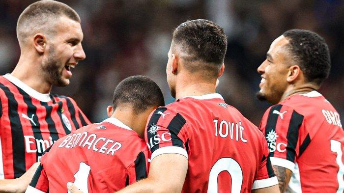 AC Milan melawan Monza dalam pertandingan Silvio Berlusconi Trophy, Selasa (13/8/2024). (Twitter/@acmilan)