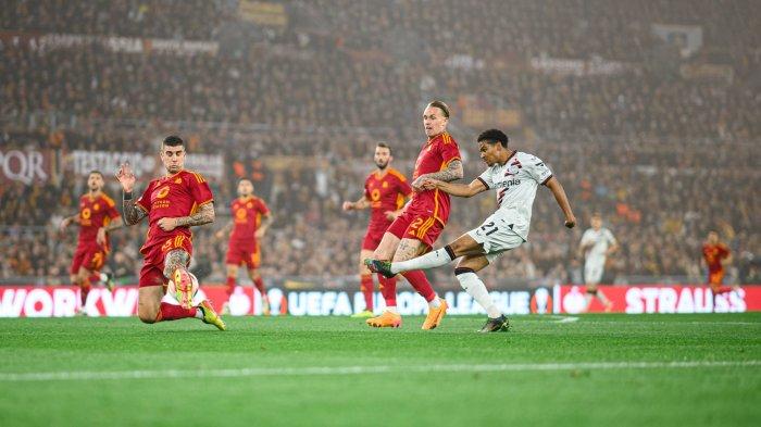 AS Roma vs Leverkusen di semifinal Liga Europa leg pertama, Jumat (3/5/2024) dini hari WIB. (Twitter/@bayer04fussball)