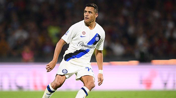 Alexis Sanchez tampil pada laga Salernitana vs Inter Milan, giornata 7 Liga Italia Serie A di Stadion Arechi, Minggu (1/10/2023).
