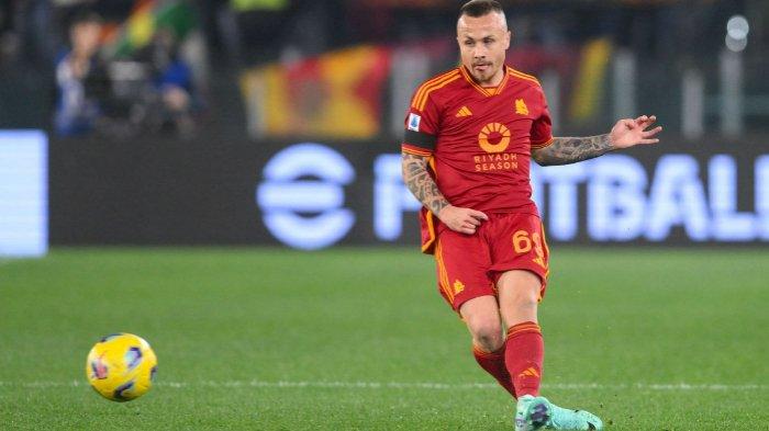 Pemain AS Roma, Angelino saat debut dalam pertandingan kontra Cagliari di Liga Italia Serie A pekan 23, Selasa (6/2/2024).