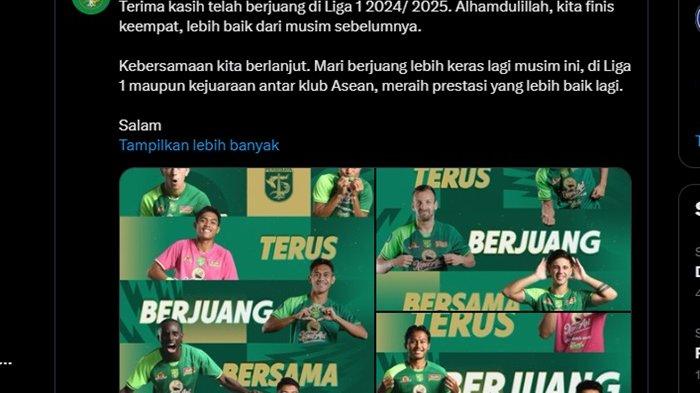 BERTAHAN DI PERSEBAYA - 15 pemain dipertahankan Persebaya jelang Liga 1 2025/2026. Di antara daftar pemain yang bertahan di Persebaya, terlihat eks pemain Arema FC setia bersama Bajul Ijo mengarungi Liga 1 musim depan.