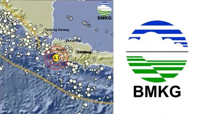 Dalam rilisnya, BMKG bilang gempa terkini di barat daya Bayah, Provinsi Banten miliki magnitudo 4.1.
