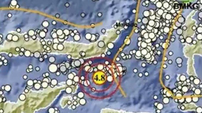 BMKG menyebut pusat gempa terkini berada 97 km di tenggara Bolaang Uki, Bolaang Mongondow Selatan, Sulawesi Utara.