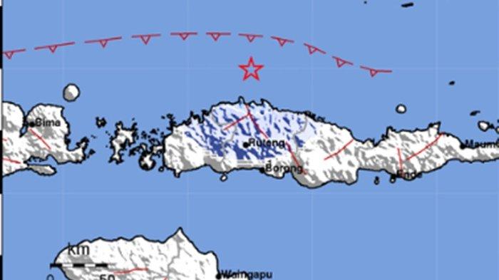 BMKG merilis informasi soal gempa terkini di Timur Laut Ruteng Manggarai, Nusa Tenggara Timur pada Selasa 4 Oktober 2022 hari ini magnitudo 4.3.