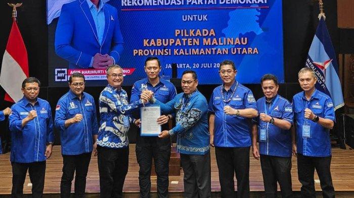 Bakal Pasangan Calon Bupati dan Wakil Bupati Malinau, Wempi W Mawa dan Jakaria menerima rekomendasi Partai Demokrat sebagai Paslon usungan Demokrat di Pilkada Malinau 2024.