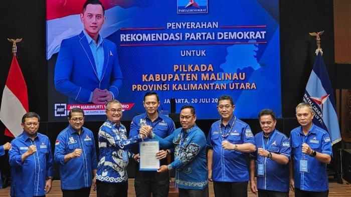 Bakal Pasangan Calon Bupati dan Wakil Bupati Malinau, Wempi W Mawa dan Jakaria menerima rekomendasi Partai Demokrat sebagai Paslon usungan Demokrat di Pilkada Malinau 2024.