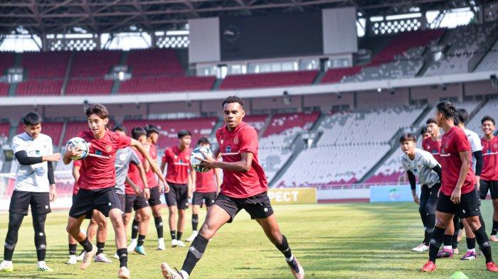FOTO Skuat Timnas Indonesia U17 geber latihan.  