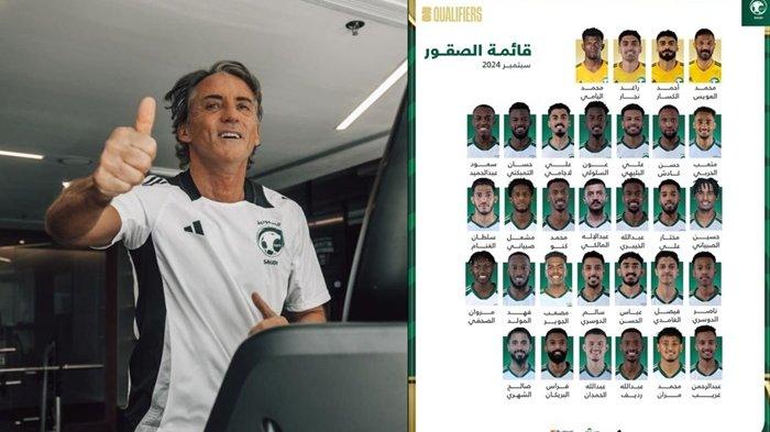 Cek 31 daftar pemain Arab Saudi pilihan Roberto Mancini disiapkan lawan Timnas Indonesia di Kualifikasi Piala Dunia 2026, mampu menang lawan Garuda?