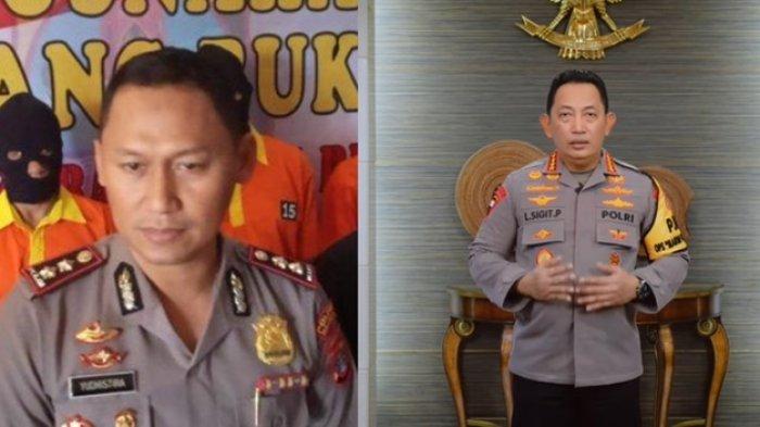 FOTO Kapolri Jenderal Listyo Sigit Prabowo (kanan) dan Kombes Yudhistira Midyahwan.