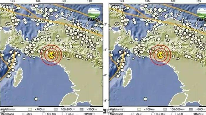 GEMPA TERKINI MIMIKA - Informasi BMKG, gempa terkini di timur laut Mimika, Papua memiliki magnitudo 3.9. Cek lokasi dan kedalaman gempa hari ini di Mimika Papua.