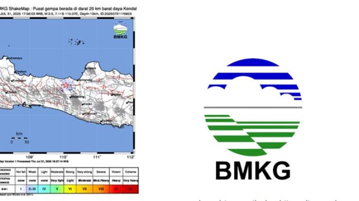 GEMPA KENDAL JATENG - Dalam keterangan resminya, BMKG sebut gempa Kendal, Jawa Tengah terasa hingga Temanggung. Cek magnitudo dan titik koordinat gempa Kendal.