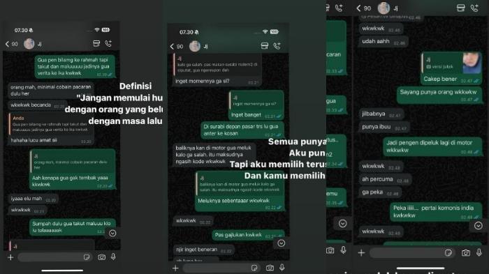 Chat mesra Heri Horeh dengan wanita lain dibongkar Riyuka Bunga. (@riyukabunga)