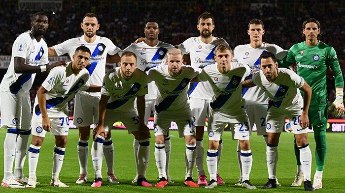 Skuad Inter Milan saat menghadapi Salernitana, pada laga giornata 7 Liga Italia Serie A di Stadion Arechi, Minggu (1/10/2023).