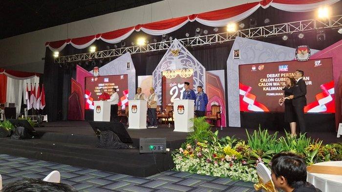 Debat pertama Paslon Gubernur dan Wakil Gubernur Kaltara, Rabu (9/10/2024) di TACC. TRIBUNKALTARA.COM/ANDI PAUSIAH