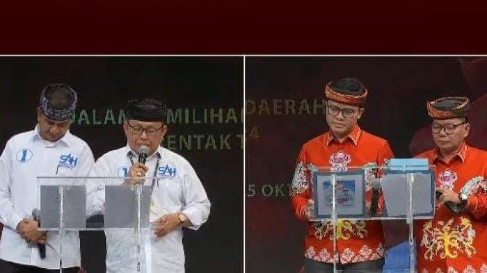 Tangkapan layar pelaksanaan debat pertama calon Bupati dan Wakil Bupati Tana Tidung di Metro TV Jakarta, Jumat (25/10/2024)
