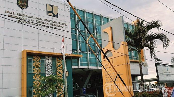 DIGELEDAH - Kantor Dinas PUPR-Perkim Kaltara di Jl Agatish Tanjung Selor, Bulungan, Kaltara, Selasa (18/2/2025). (TribunKaltara.com/Edy Nugroho)