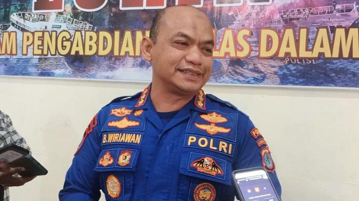 Dirpolairud Polda Kaltara, Kombes Pol Bambang Wiriawan saat diwawancarai awak media di Mako Ditpolairud Polda Kaltara, Kelurahan Juata Laut Kota Tarakan