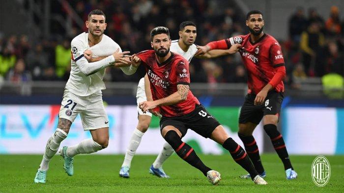 Duel pemain AC Milan vs PSG pada matchday keempat Liga Champions di Stadion San Siro pada Rabu (8/11/2023) dini hari WIB.