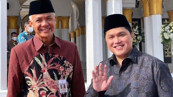 Gubernur Jawa Tengah Ganjar Pranowo dan Menteri BUMN Erick Thohir