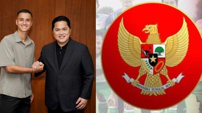 FOTO Eliano Reijnders bareng Ketua Umum PSSI Erick Thohir.  