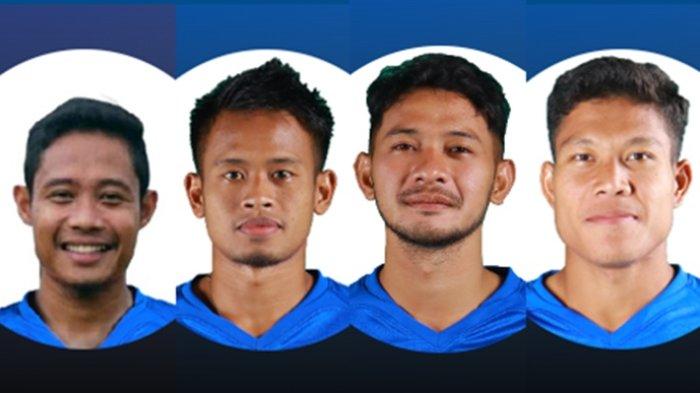 FOTO Evan Dimas, Fredyan Wahyu, Gian Zola, hingga Wahyu Prasetyo (kiri ke kanan).  