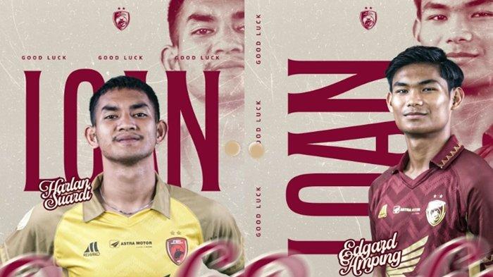 FOTO Harlan Suardi dan Edgard Amping (kanan). Seperti Harlan Suardi, Edgard Amping harus angkat kaki dari Juku Eja dan dipinjamkan ke klub Liga 2.