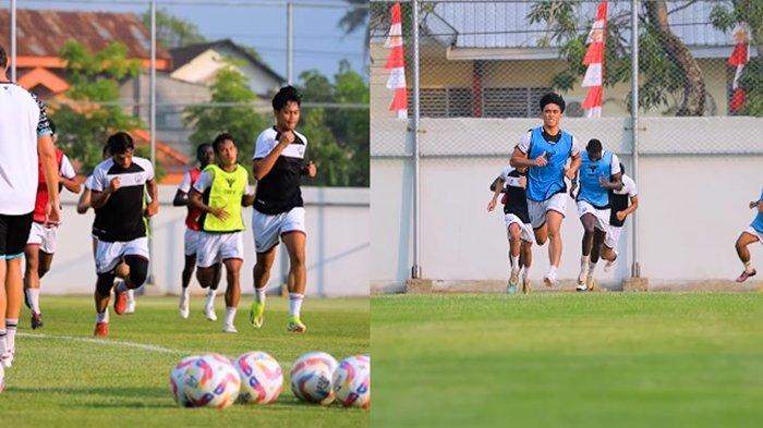 FOTO PSM Makassar latihan di Stadion Kalegowa. Jelang duel PSM Makassar vs Borneo FC di Liga 1, tentunya masalah pasukan Bernardo Tavares itu jadi pekerjaan rumah atau PR buat Yuran Fernandes cs.