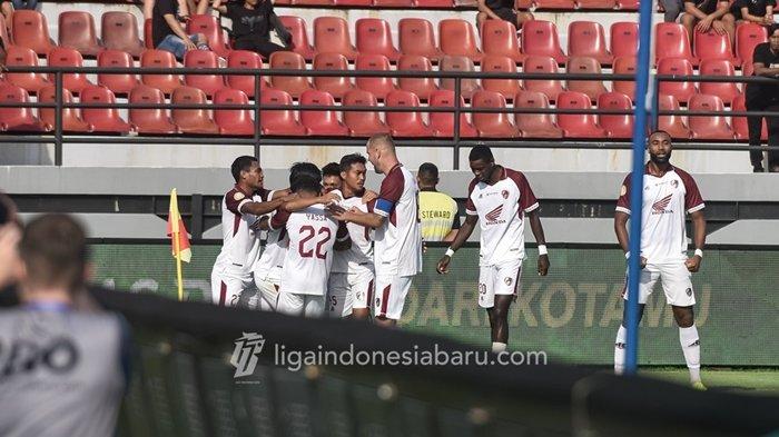 FOTO Pemain PSM Makassar lakukan selebrasi di Liga 1.  