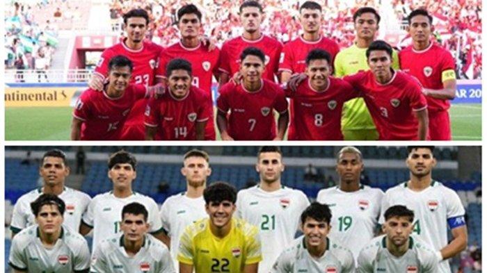 FOTO Skuat Timnas Indonesia vs Irak di Piala Asia U23 untuk memperebutkan tempat ke tiga. Shin Tae-yong siapkan strategi menangkal serangan negara berjuluk Negeri 1001 Malam itu.